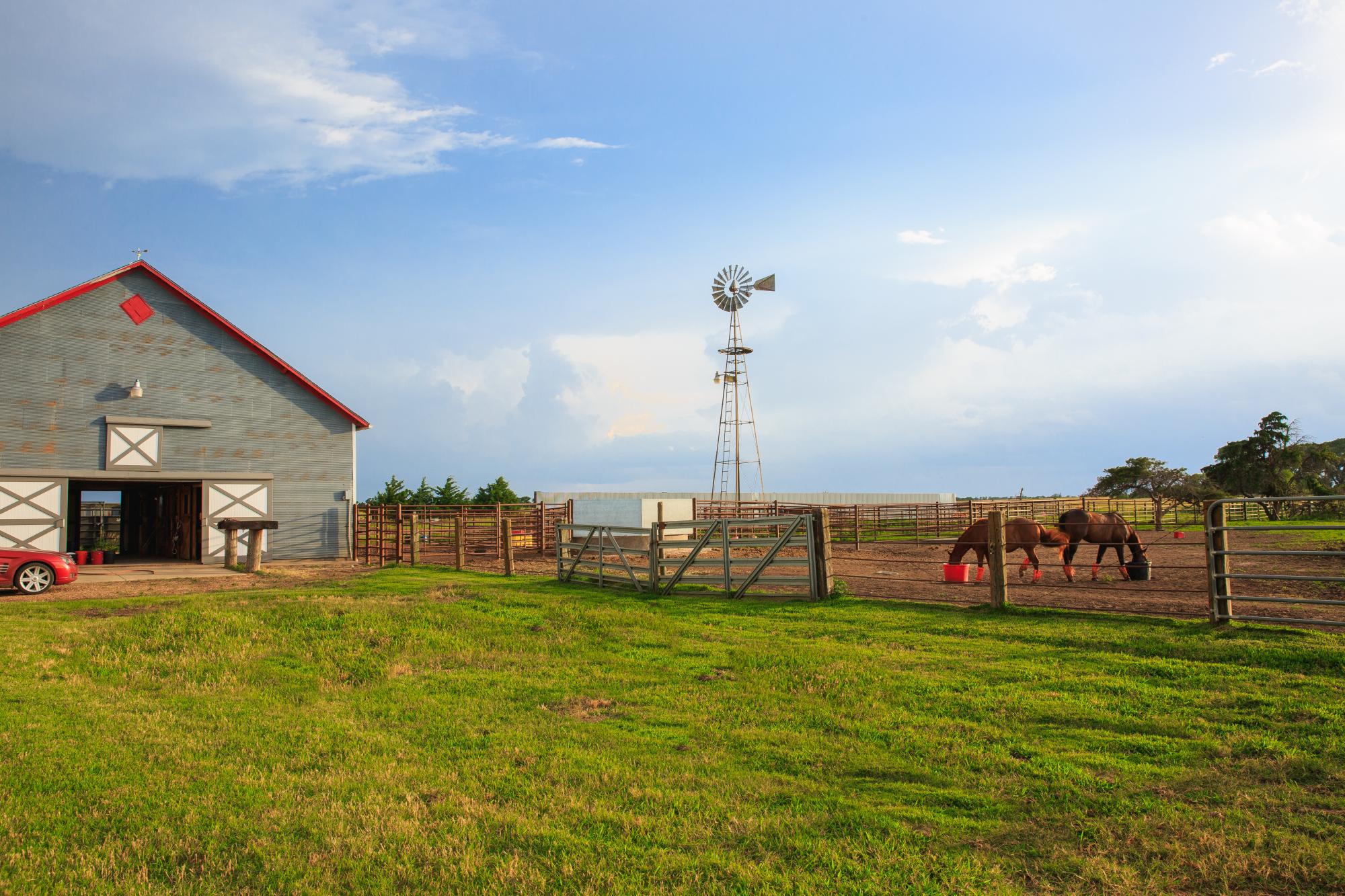 life in rural wichita, kansas with horses and barn